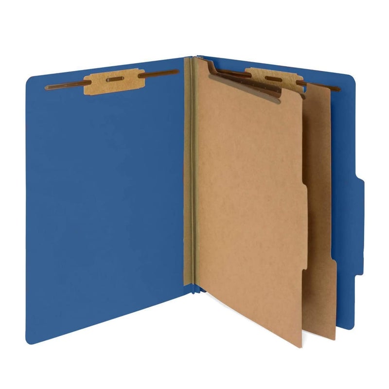 The File King Classification Folders 2 Dividers Letter Size - Light Green, 10 Pack | Pressboard Classification Folder | 2-Inch Expansion | Made in USA | Medical File Folders with Dividers and Prongs - Image 1